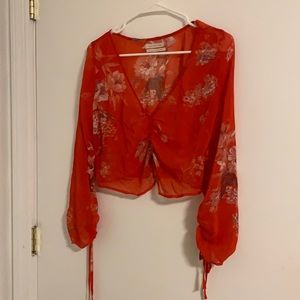 Urban Outfitters Flowy summer floral blouse